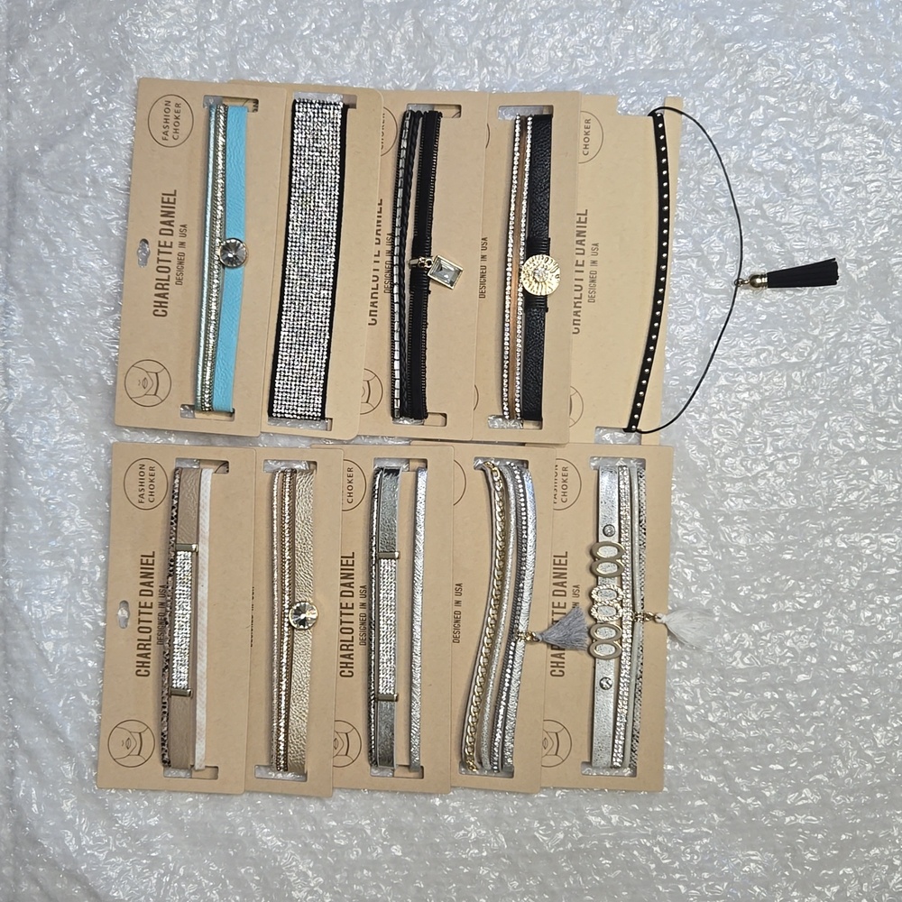 Choker necklaces set of 10